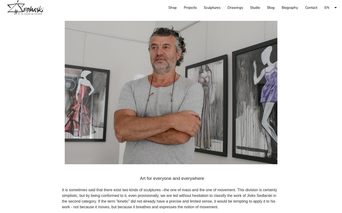 Screenshot of Sedlarski Art — Biography
